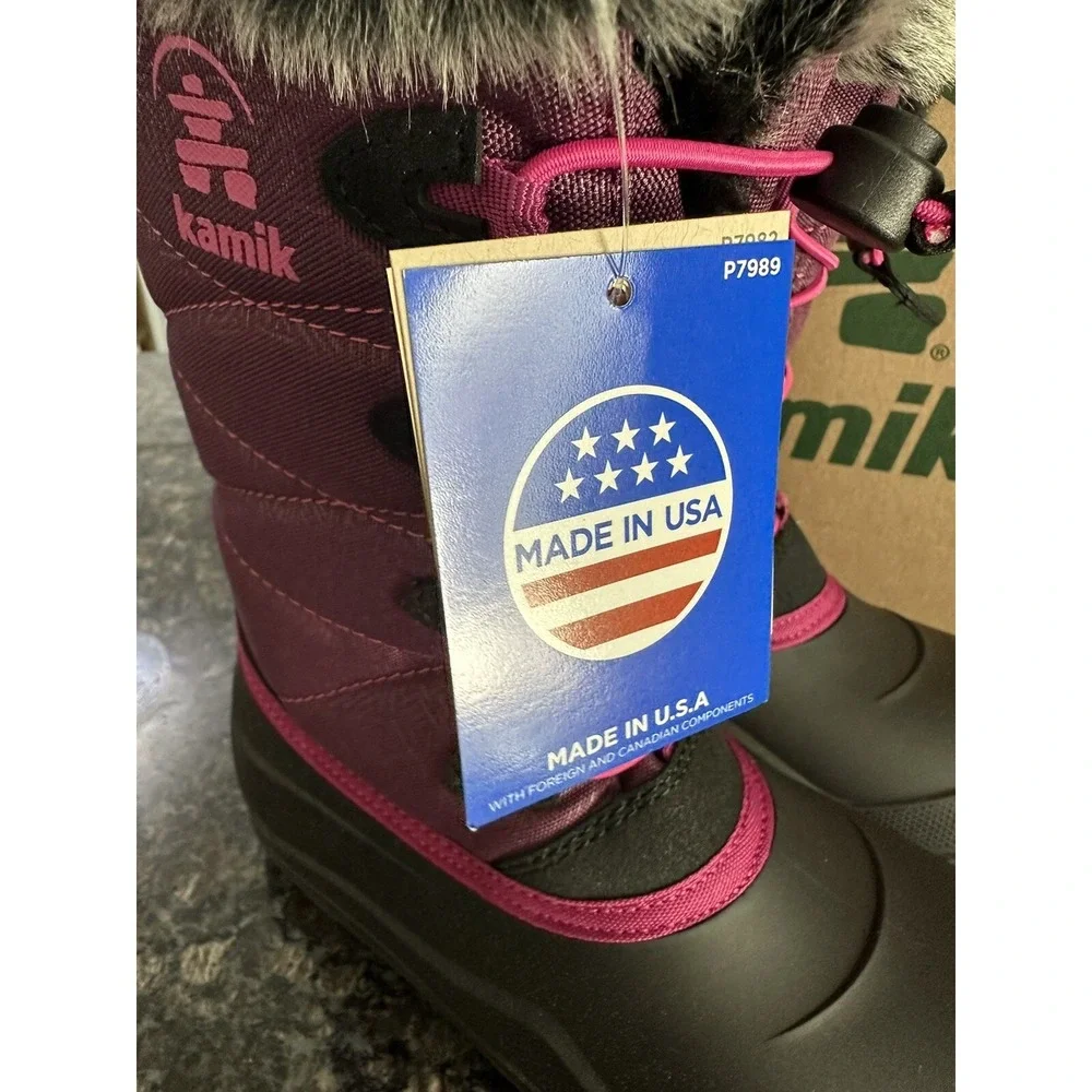 Kamik Kids' Snowgypsy 4 Winter Boot.‎ Purple Black. NWB. Size 3